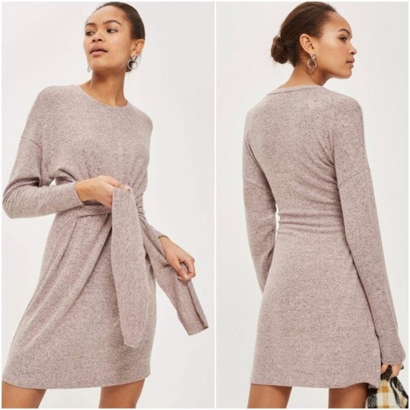 Topshop Dresses & Skirts - Topshop Cut & Sew Sweater Dress Pink